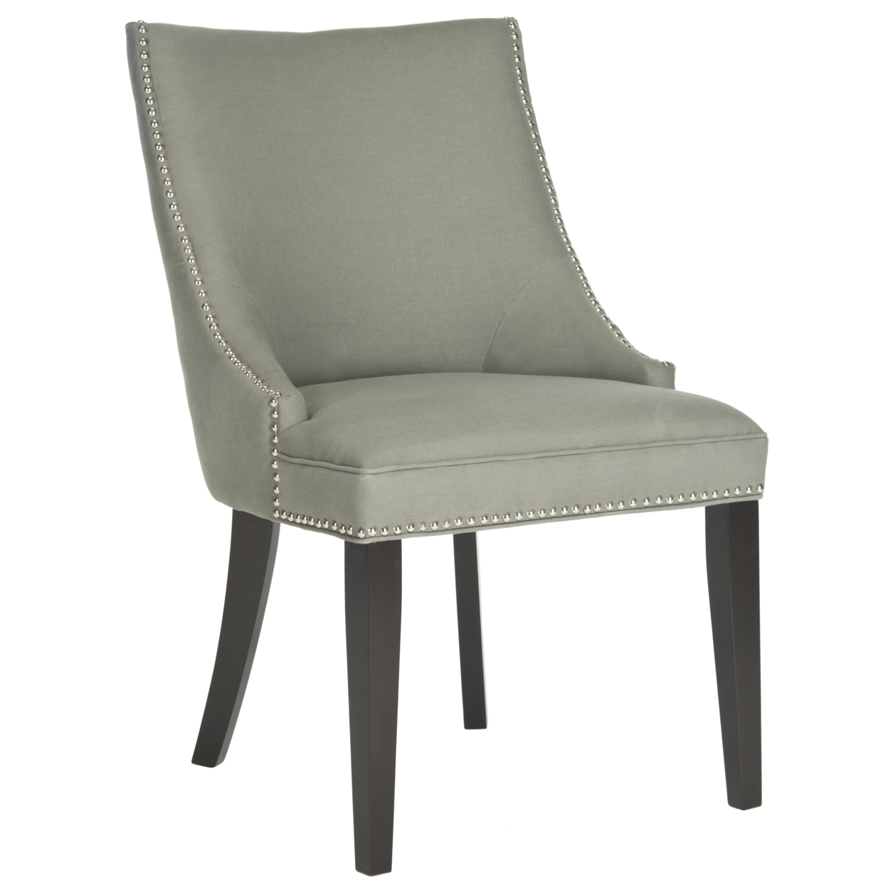 SAFAVIEH Afton 20''H Side Chair Set Of 2 Silver Nail Head Granite