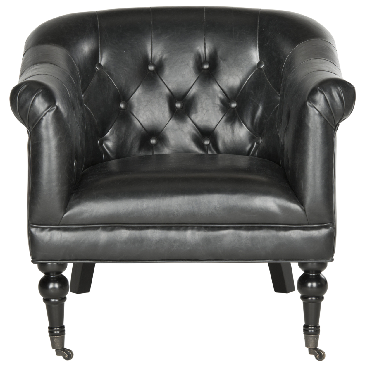 SAFAVIEH Nicolas Tufted Club Chair Antique Black