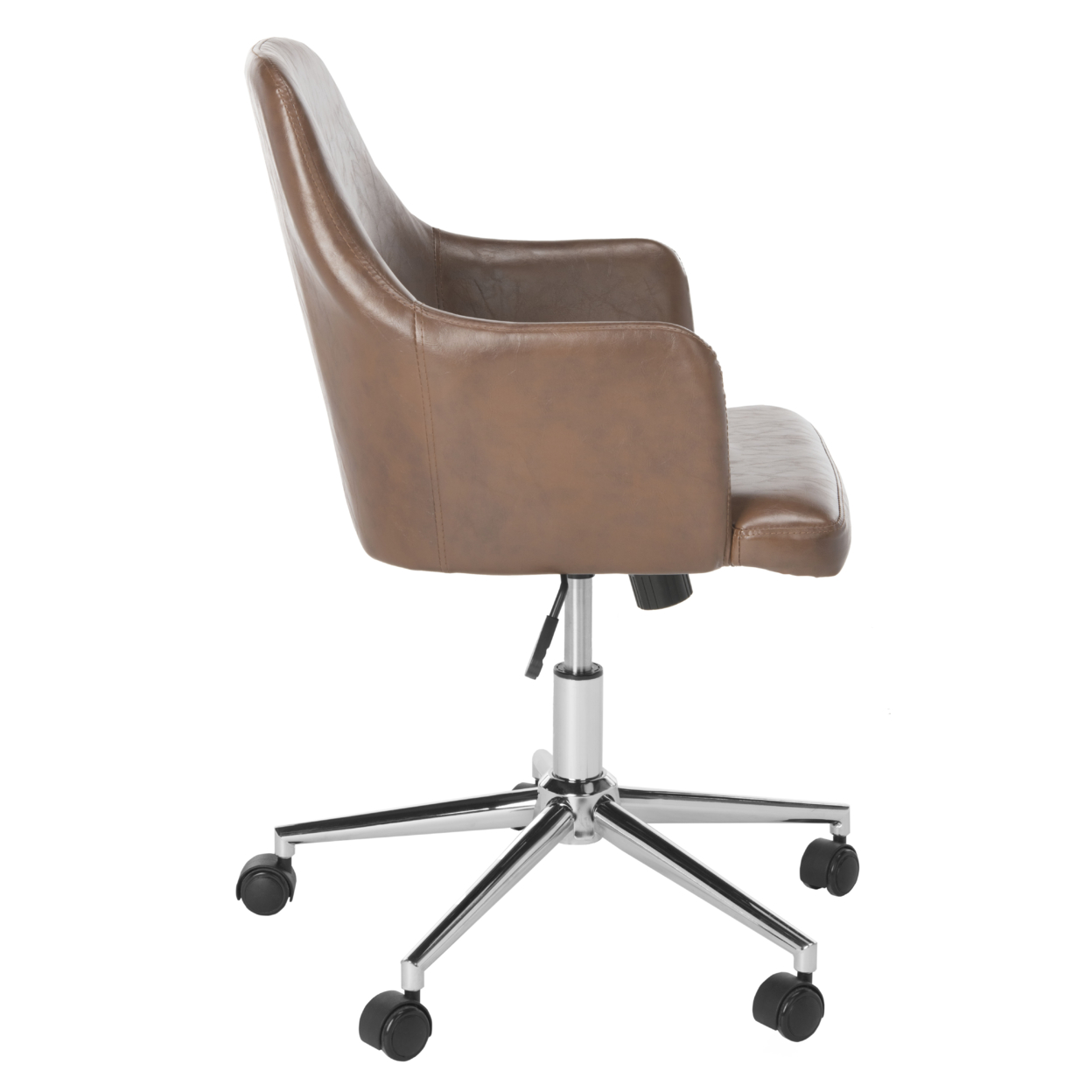 SAFAVIEH Cadence Swivel Office Chair Brown / Chrome