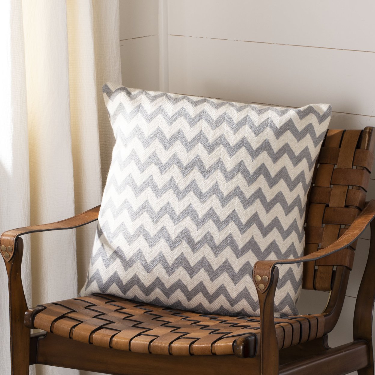 SAFAVIEH Striped Tealea Pillow Set Of 2 Light Grey