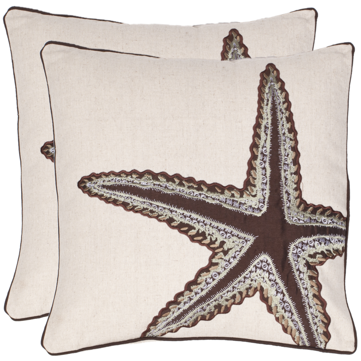 SAFAVIEH Lucky Star Pillow Set Of 2 Ecru