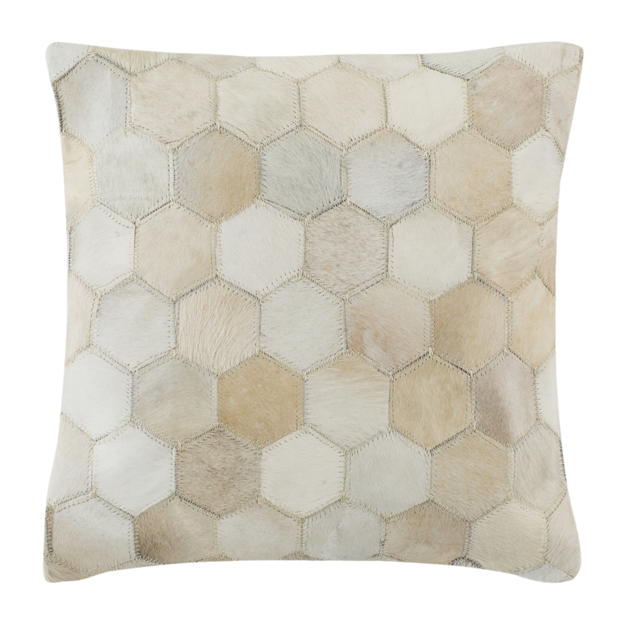 SAFAVIEH Tiled Cowhide Pillow White