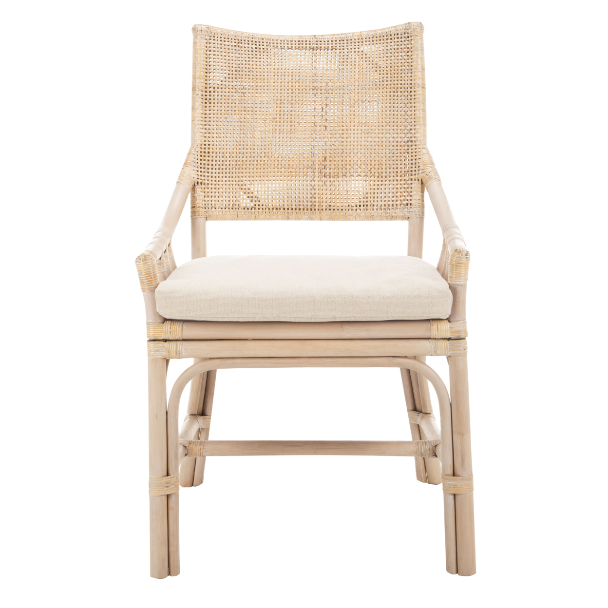 SAFAVIEH Donatella Rattan Chair Natural / White Washed