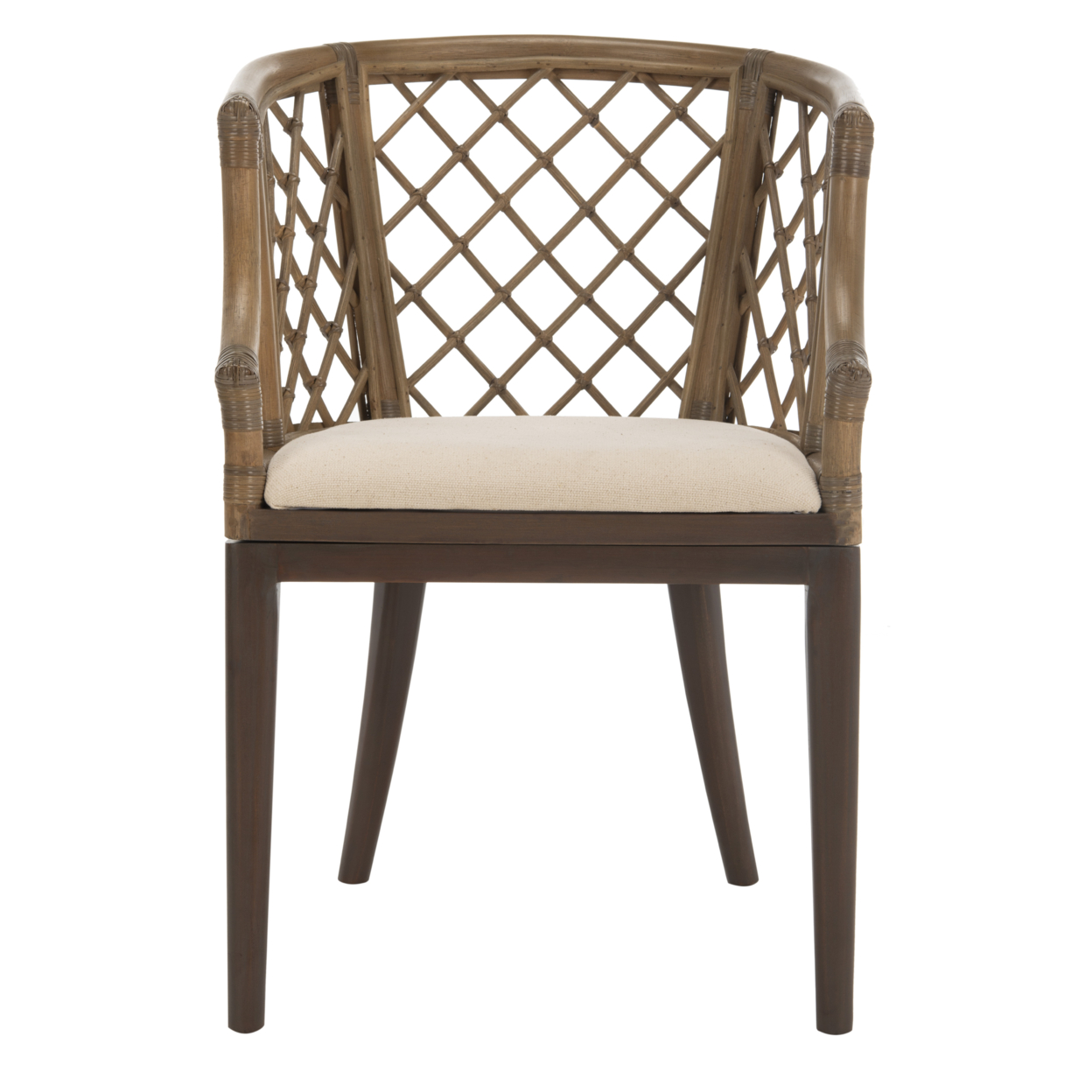 SAFAVIEH Carlotta Arm Chair Greige / White