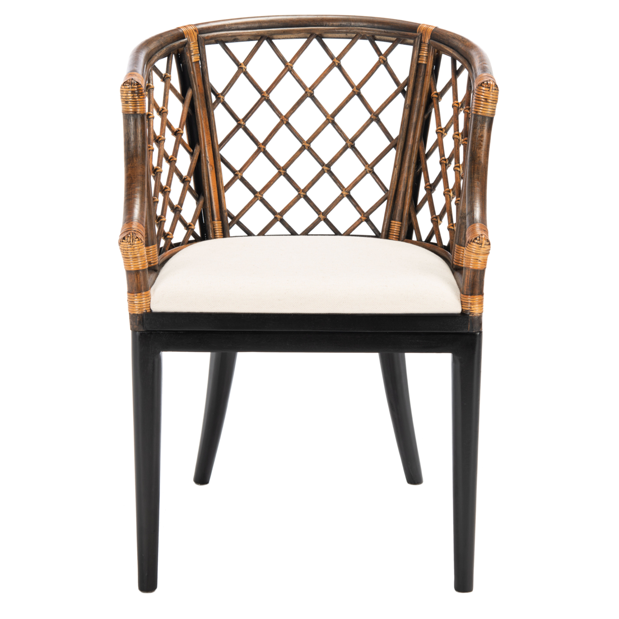 SAFAVIEH Carlotta Arm Chair Brown / Black