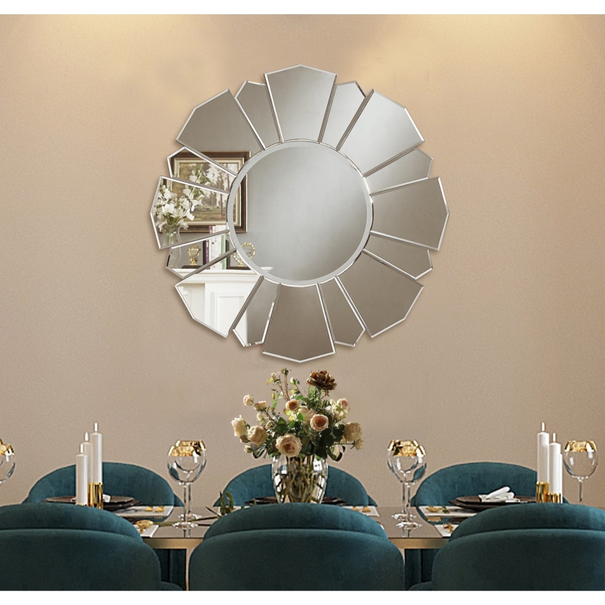 Aryana Mirror - Accent Flower Shape 32.7 X 32.7 X 0.7 Wall Mounted