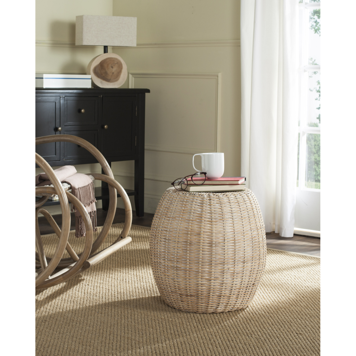 SAFAVIEH Remi End Table White Washed
