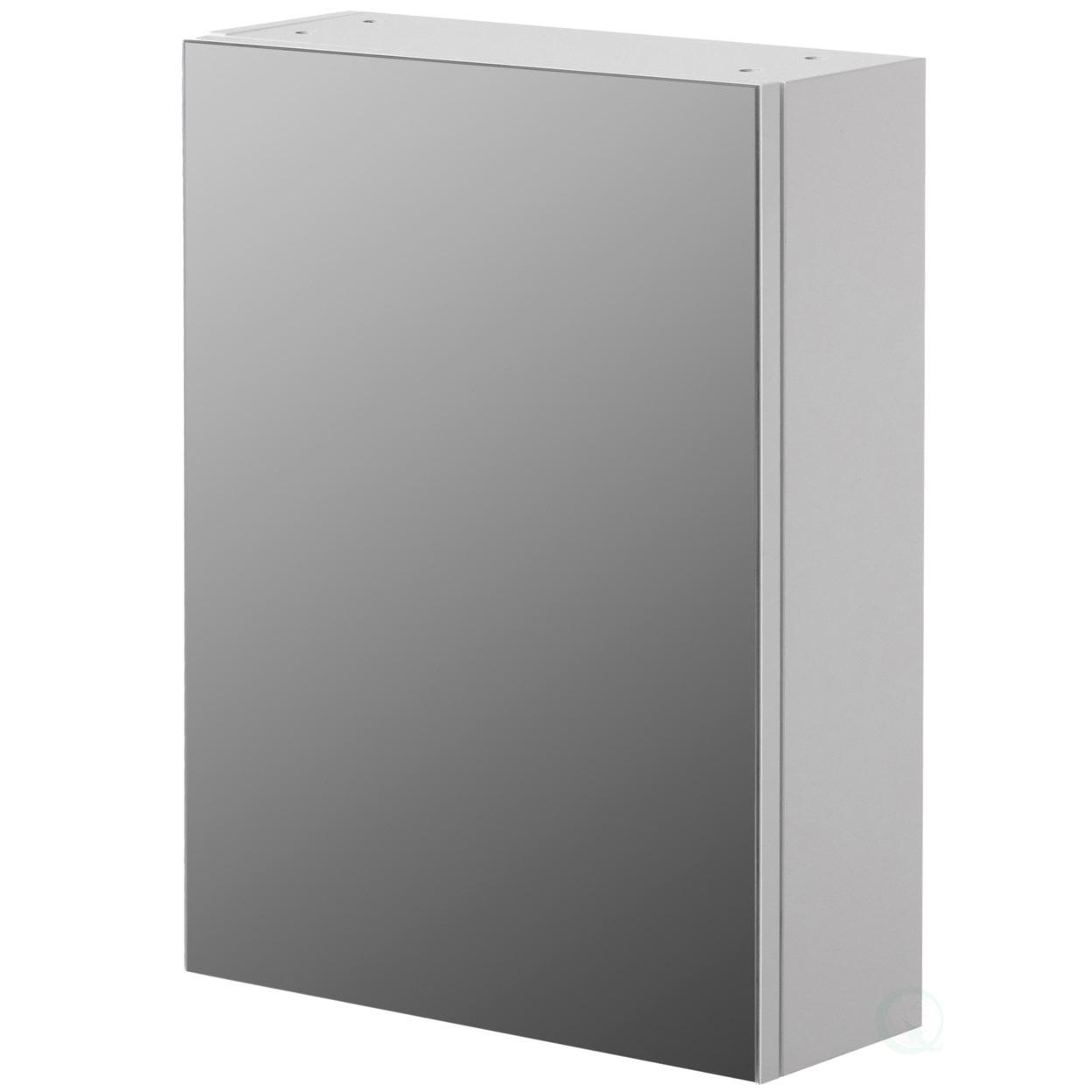 Wall Mount Bathroom Mirrored Storage Cabinet With Single Door 2 Adjustable Shelves Medicine Wood Organizer Storage Furniture - White