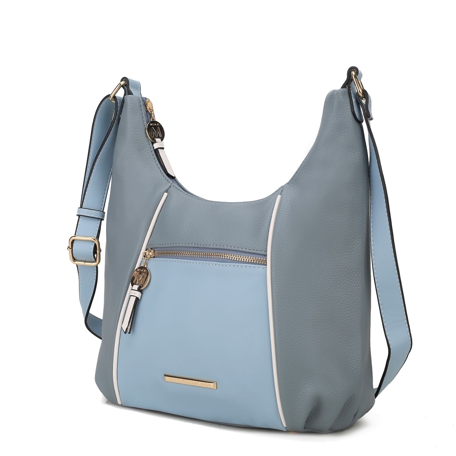 MKF Collection Lavinia Color-Block Vegan Leather Women's Shoulder Bag By Mia K - Baby Blue