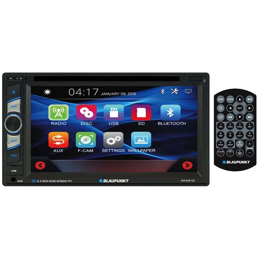 Blaupunkt SANJOSE 120 6.2-Inch Touch Screen DVD Multimedia Car Stereo Receiver With Bluetooth