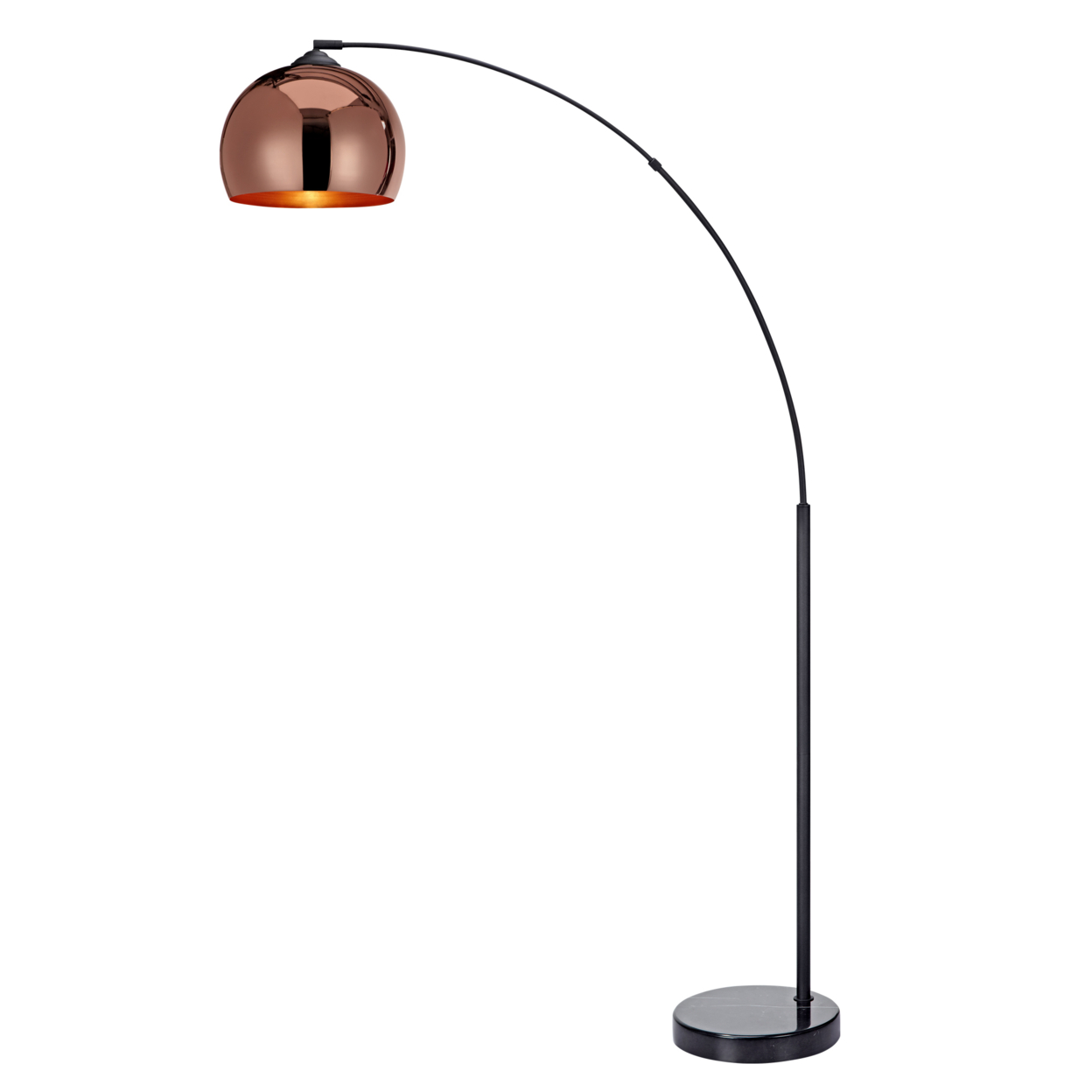 Curved Arquer Floor Lamp Copper Shade by Versanora VN-L00011