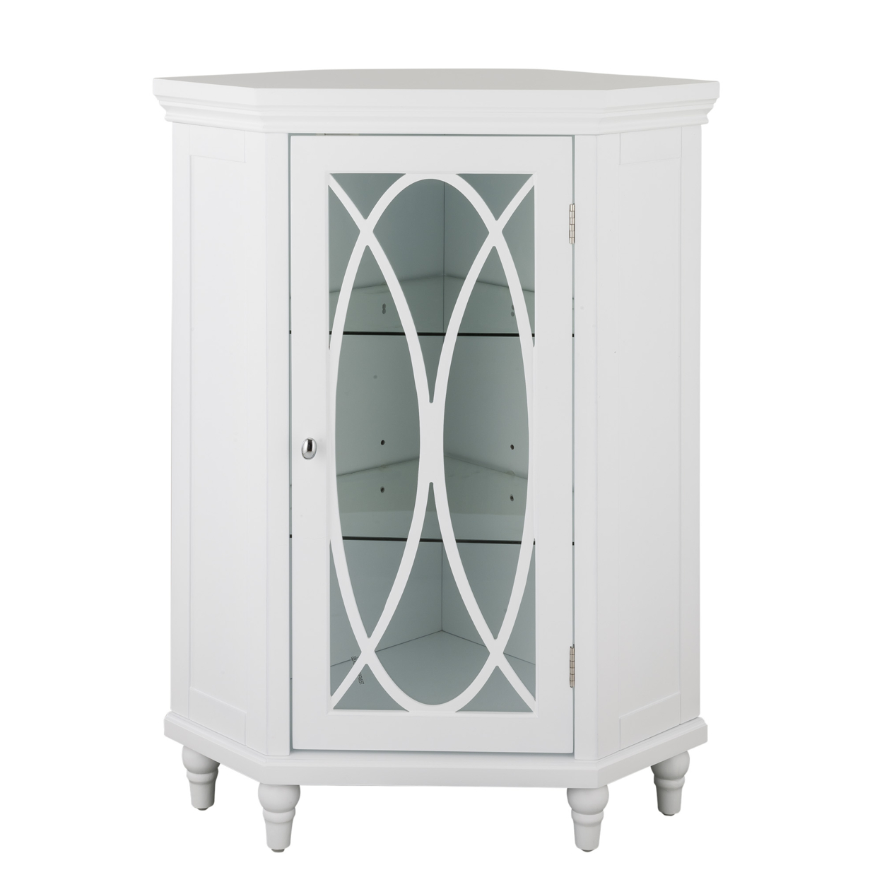 Elegant Home Fashions Wooden Bathroom Corner Floor Cabinet ELG-639