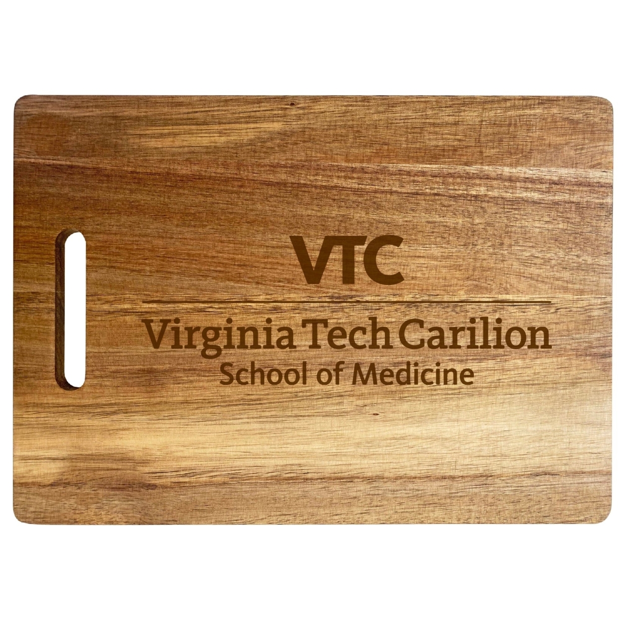 Virginia Tech Carilion School Of Medicine Engraved Wooden Cutting Board 10 X 14 Acacia Wood - Large Engraving