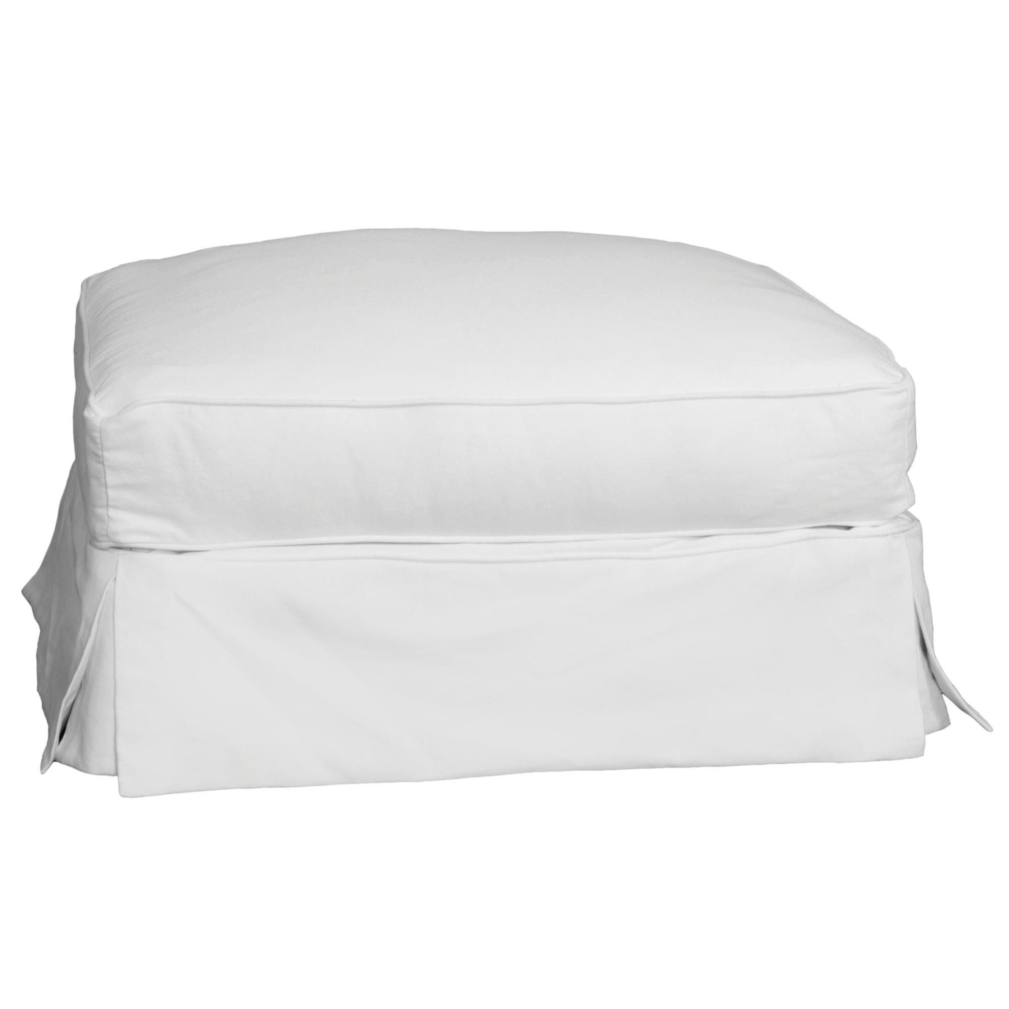 Besthom Americana Upholstered Pillow Top Ottoman - Warm White