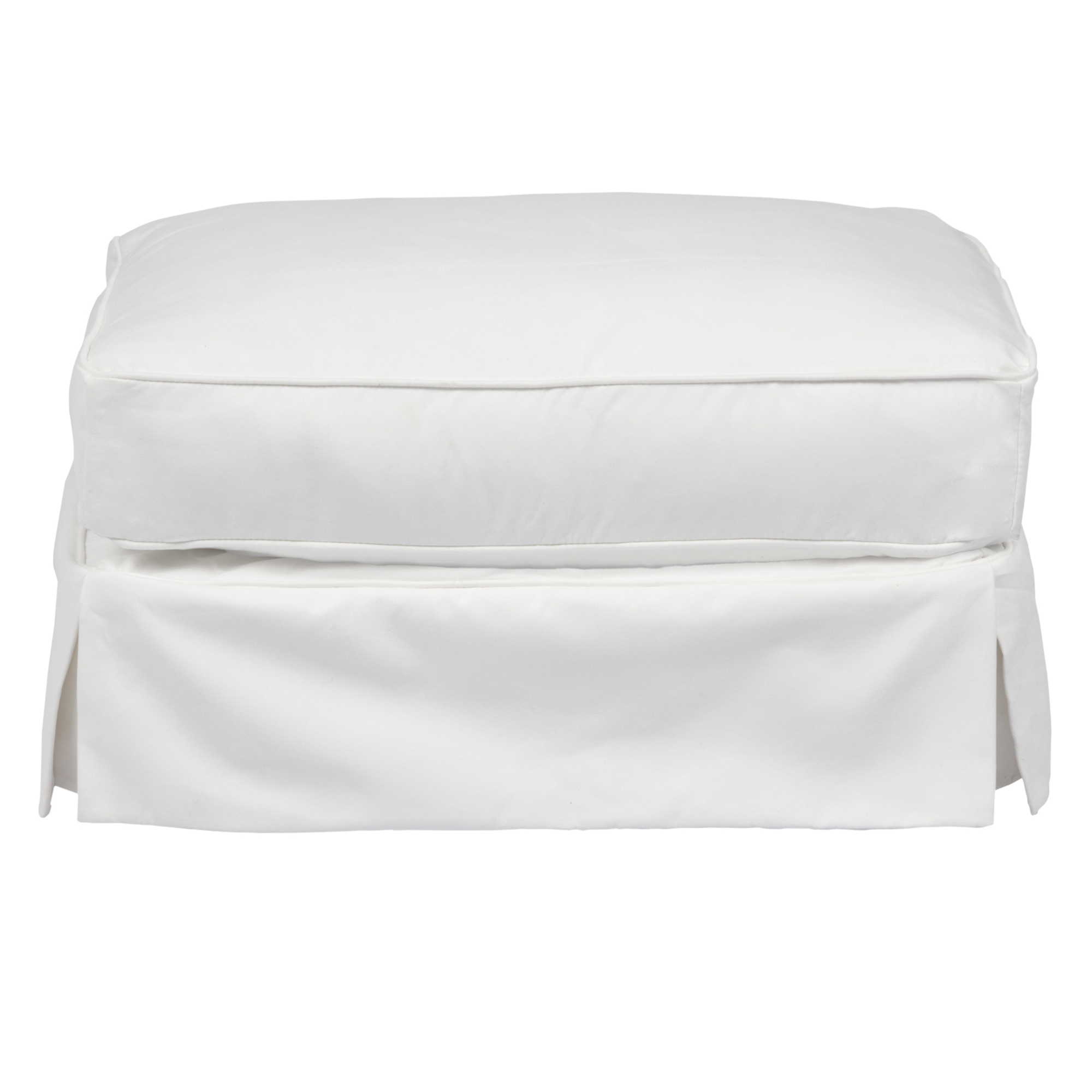 Horizon Upholstered Ottoman - White