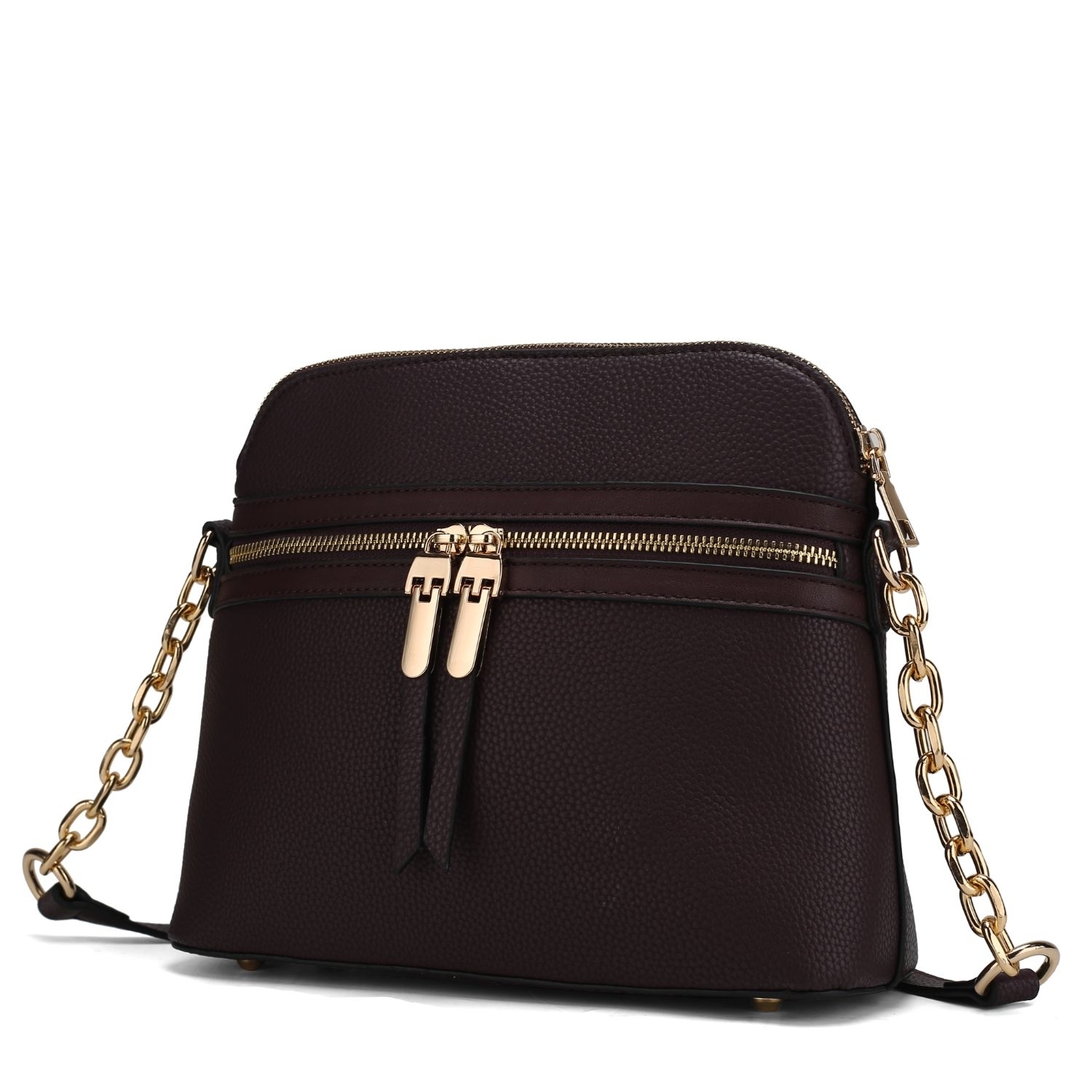 MKF Collection Kelisse Solid Crossbody Bag By Mia K. - Coffee