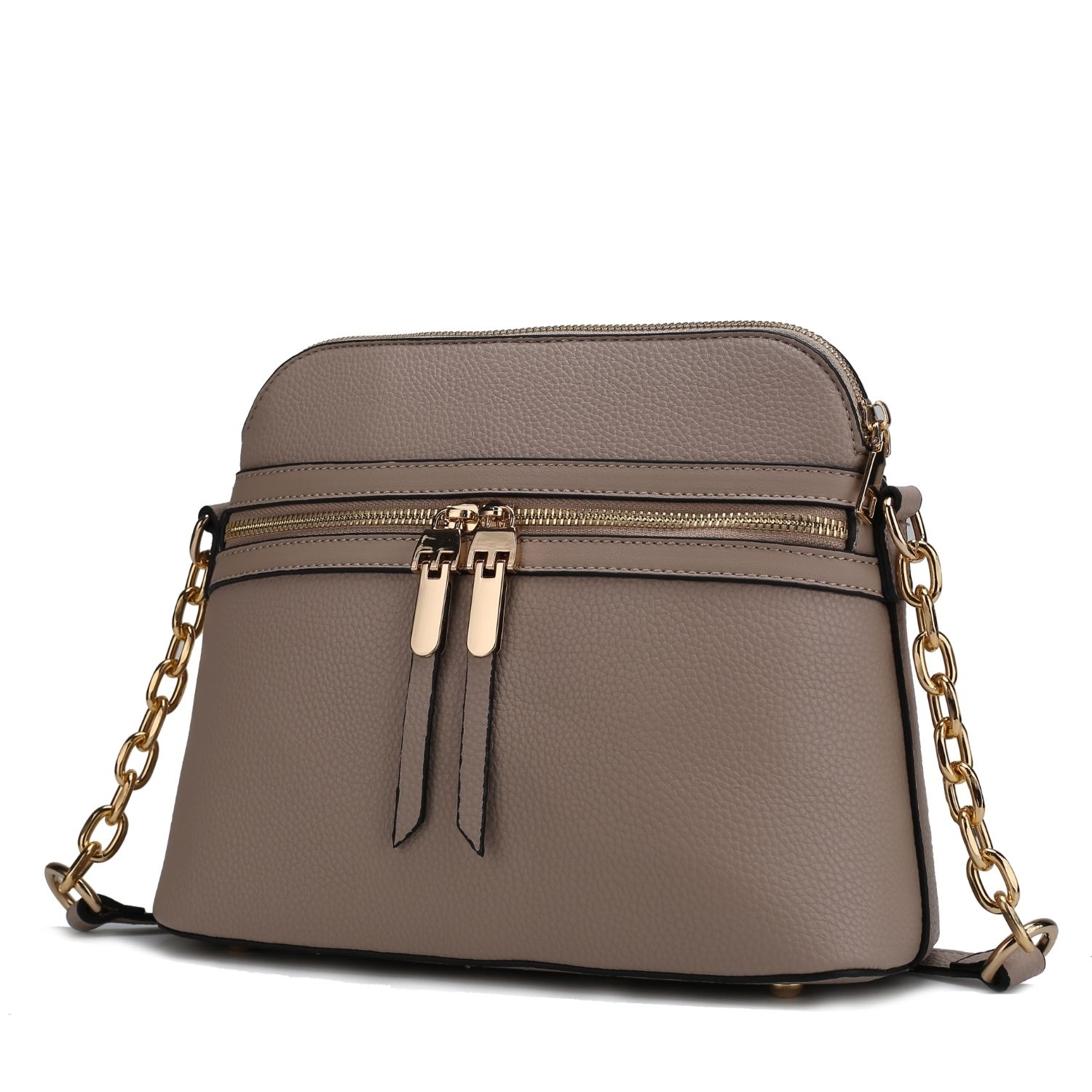 MKF Collection Kelisse Solid Crossbody Bag By Mia K. - Taupe