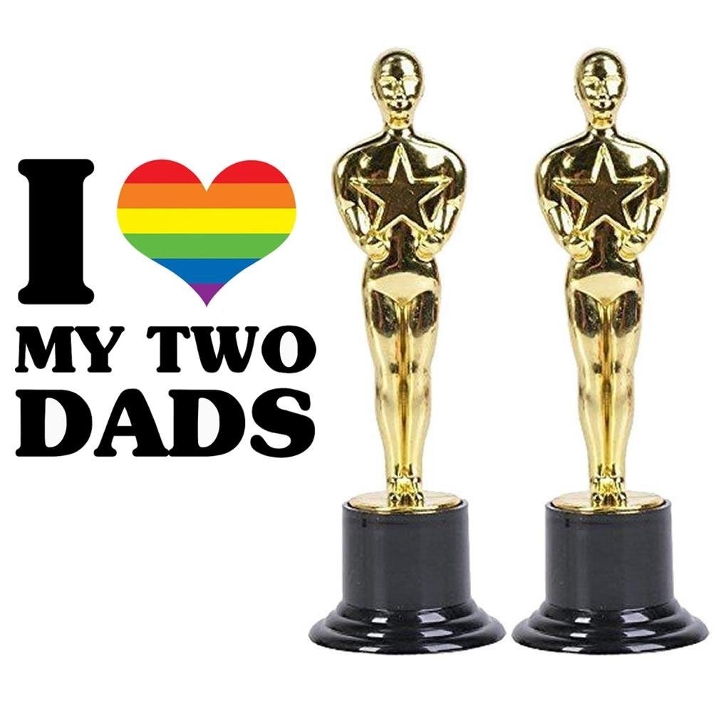 My Two Dads Happy Fathers Day Trophies LGBT Equality Parent Special Love Award Gift Novelty
