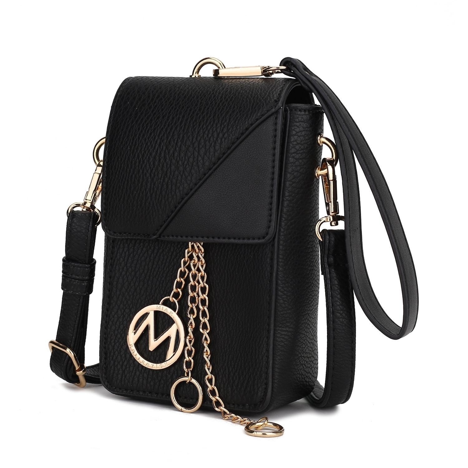 MKF Collection Hannah Crossbody & Wristlet Handbag By Mia K. - Black