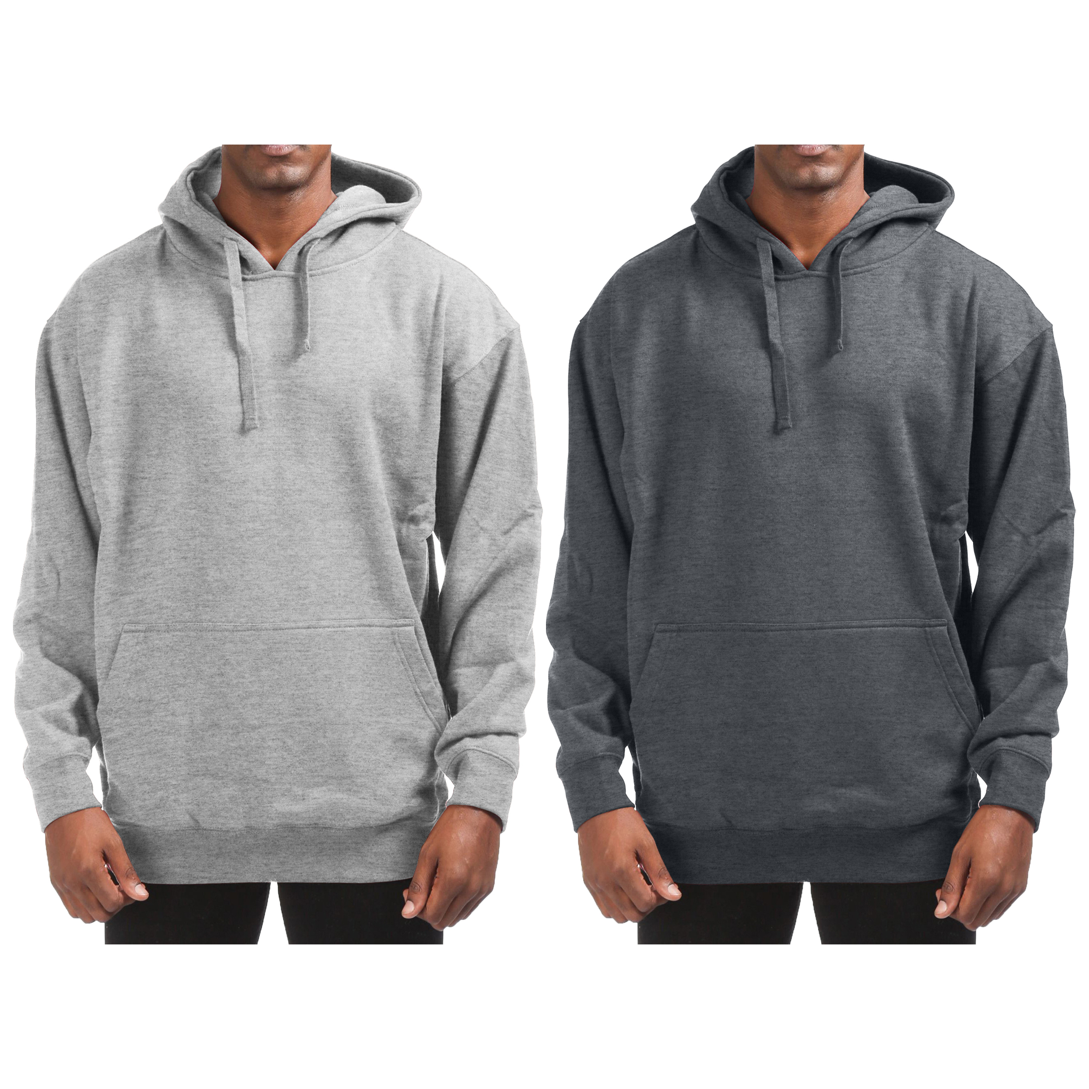 1-PACK Men's Cotton-Blend Fleece Pullover Hoodie With Pocket - 4XL