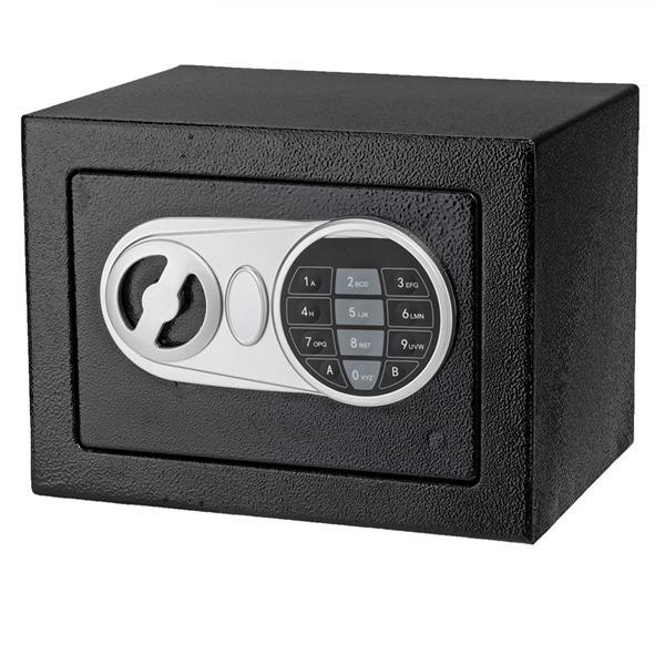 17E Home Use Upgraded Electronic Password Steel Plate Safe Box Black