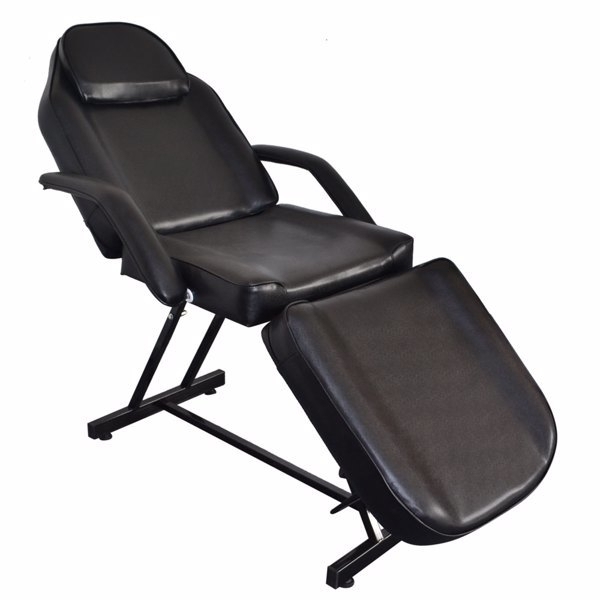015A Beauty Salon Bed with Stool Black