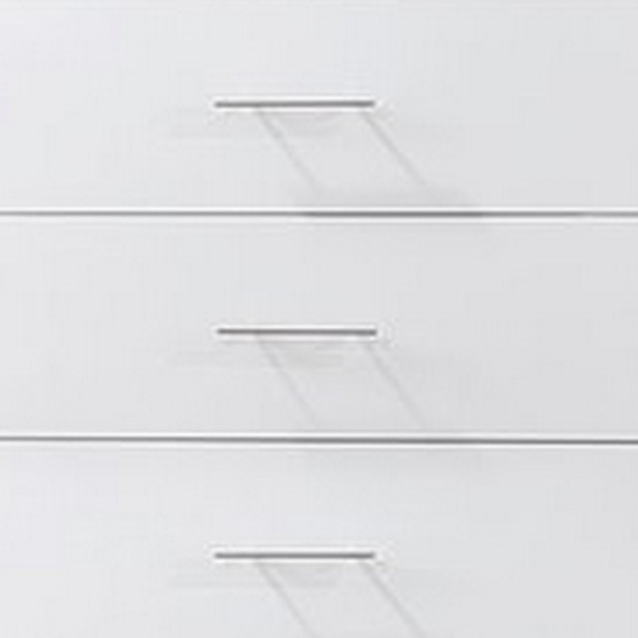 Vin 48 Inch Modern Tall Dresser Chest, 5 Gliding Drawers, Crisp White- Saltoro Sherpi