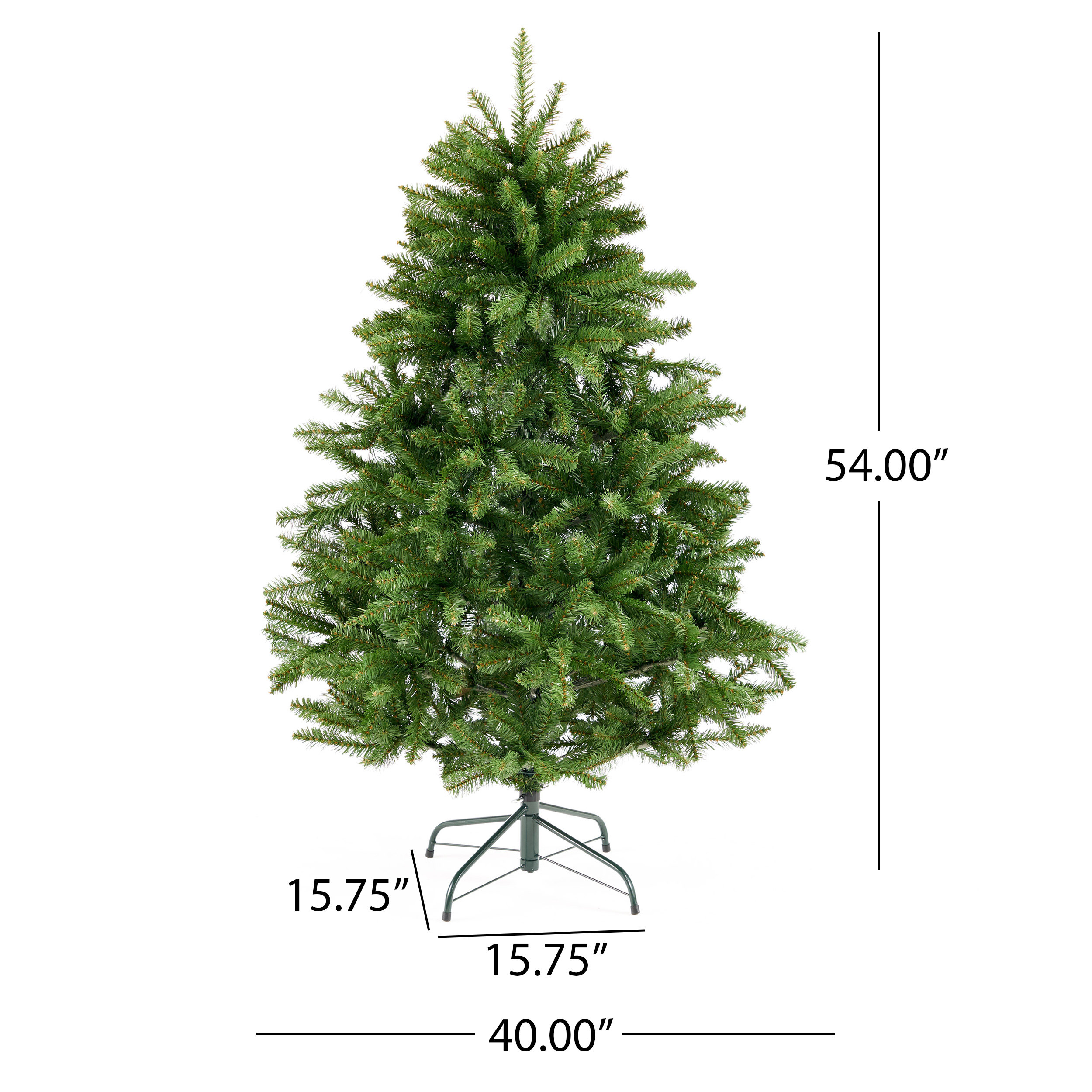 4.5-foot Norway Spruce Hinged Artificial Christmas Tree - Unlit
