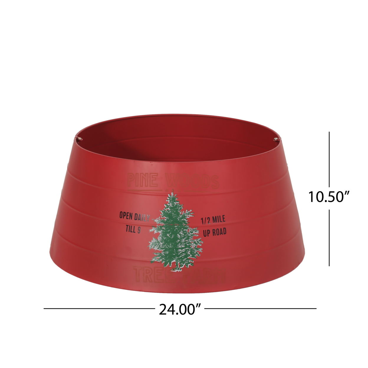 Gilmanton Metal Christmas Tree Collar, Red