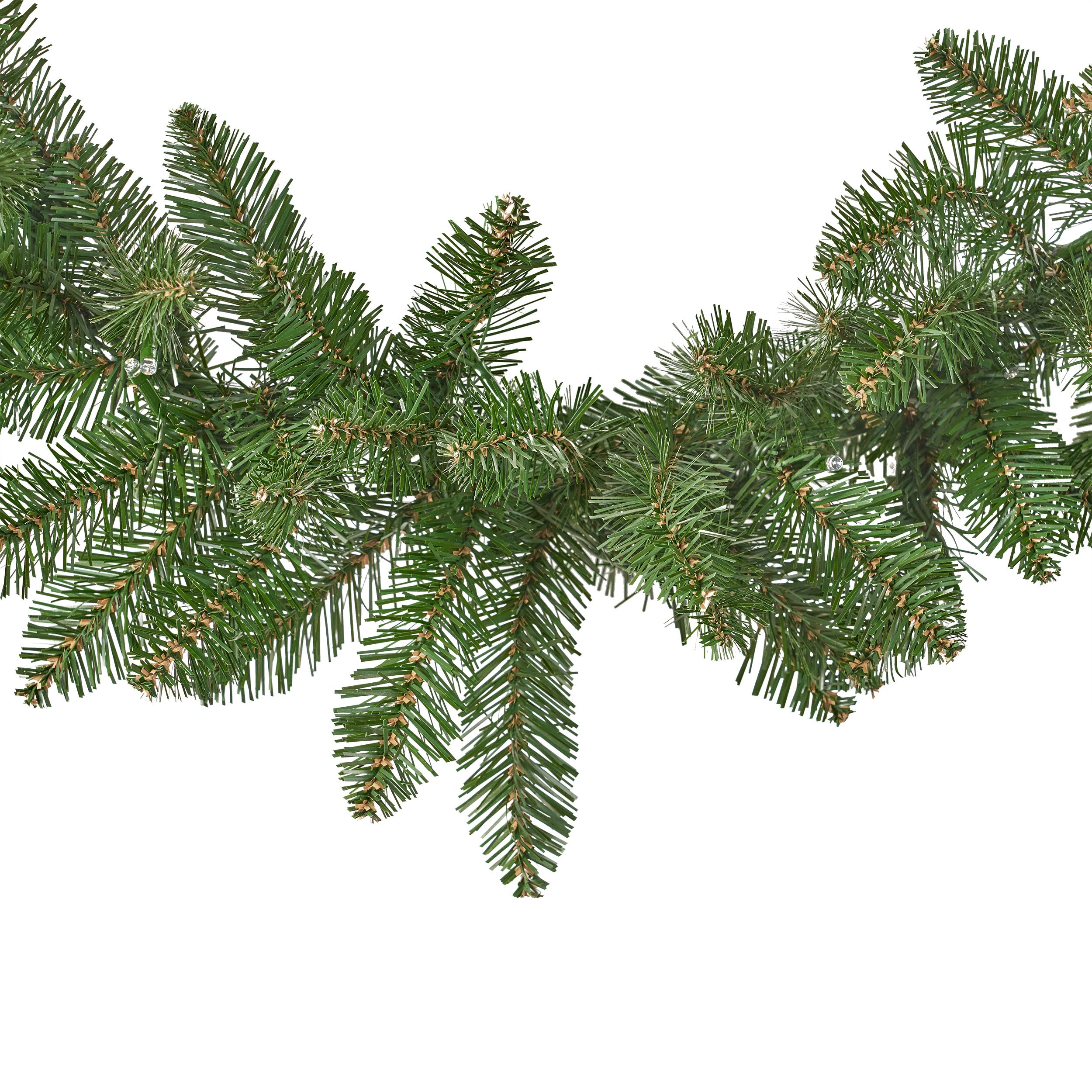 Alia Christmas Garland 9-foot Pre-Lit Norway Spruce Battery-Operated, Includes Timer Warm White LED Christmas Lights