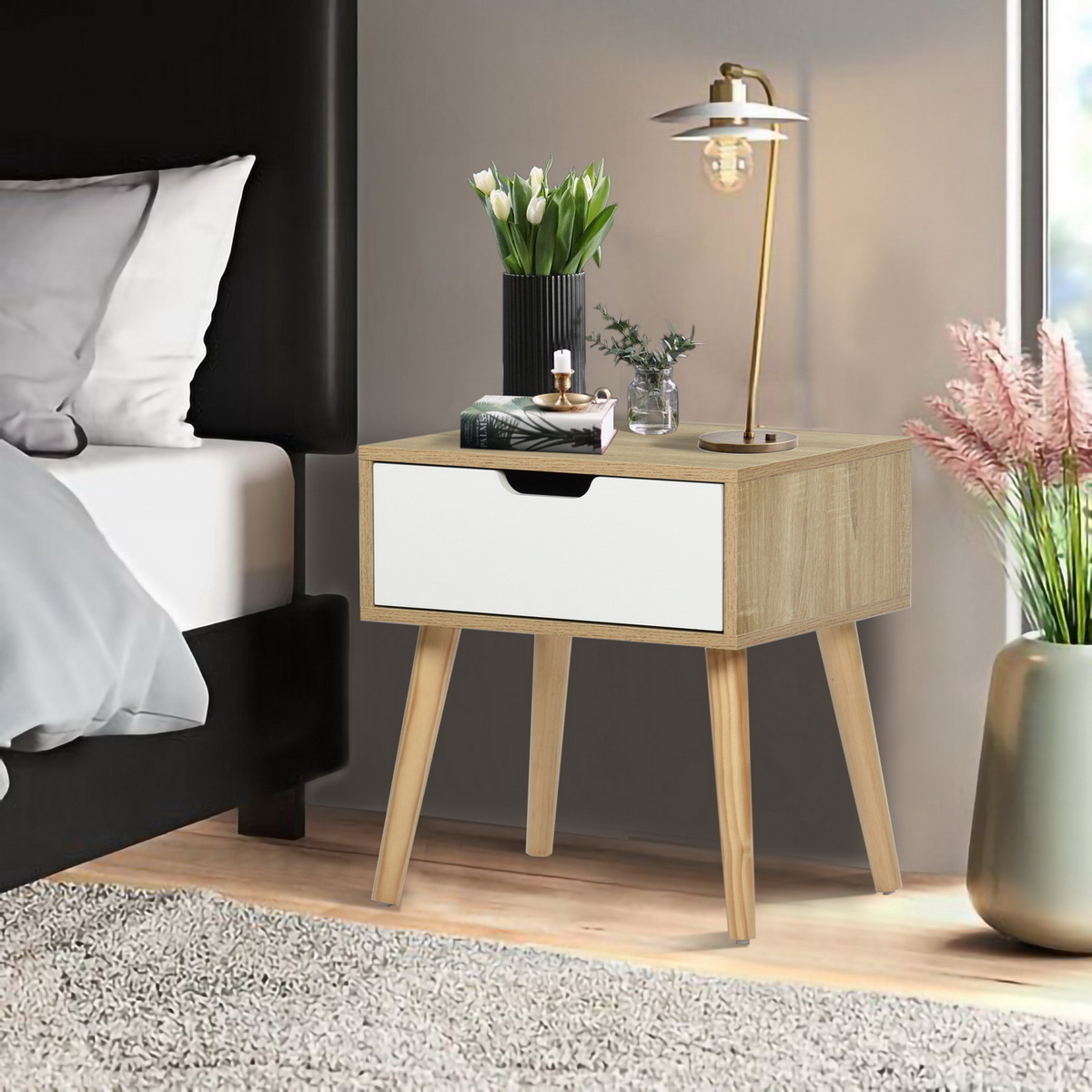 20.1Inch Tall End Table with Storage