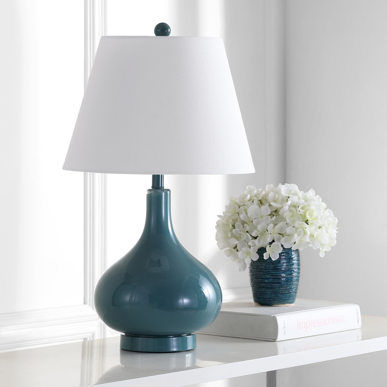 SAFAVIEH Amy Gourd Table Lamp (Set of 2) | Light Blue |