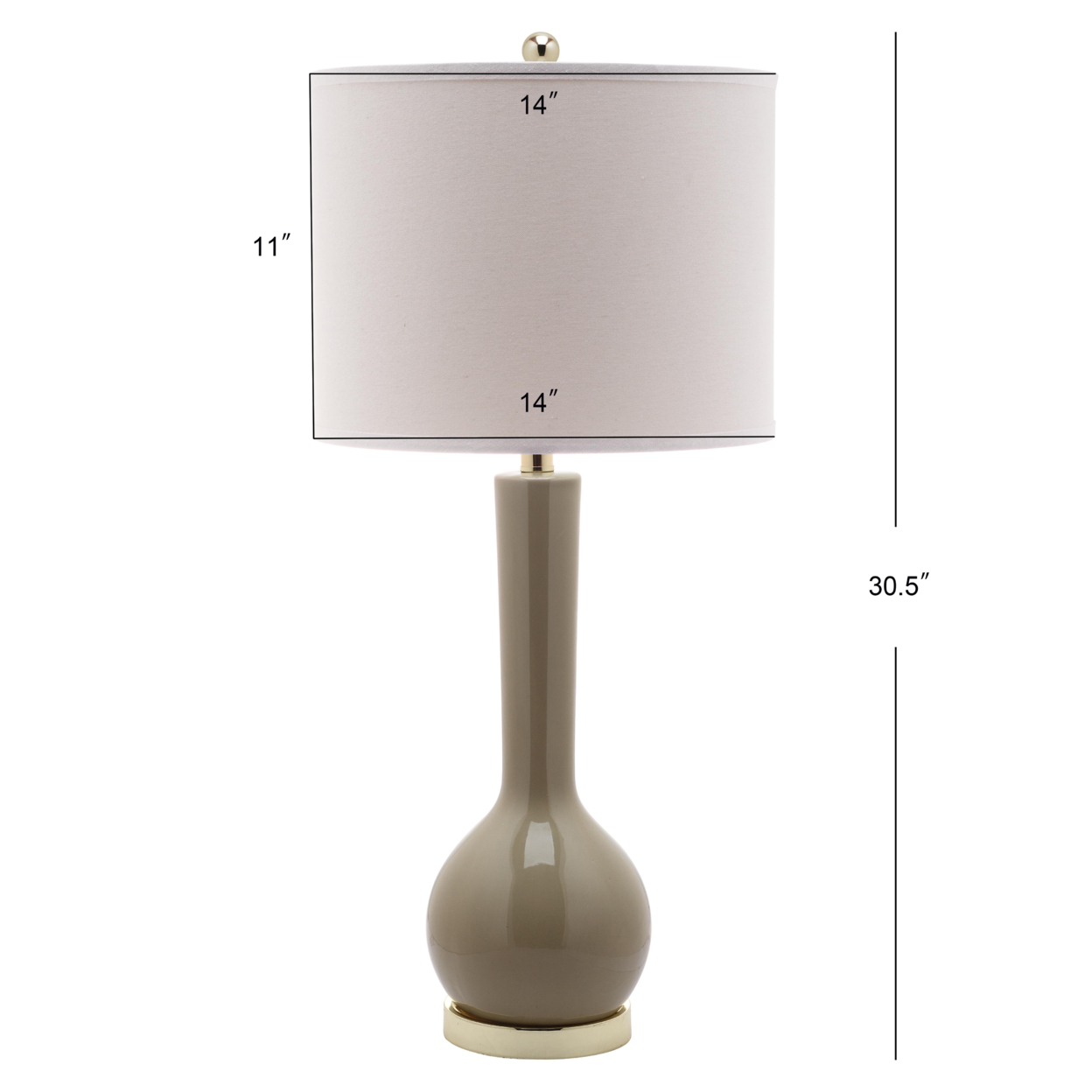 SAFAVIEH Mae Long Neck Table Lamp (Set Of 2) , Taupe ,
