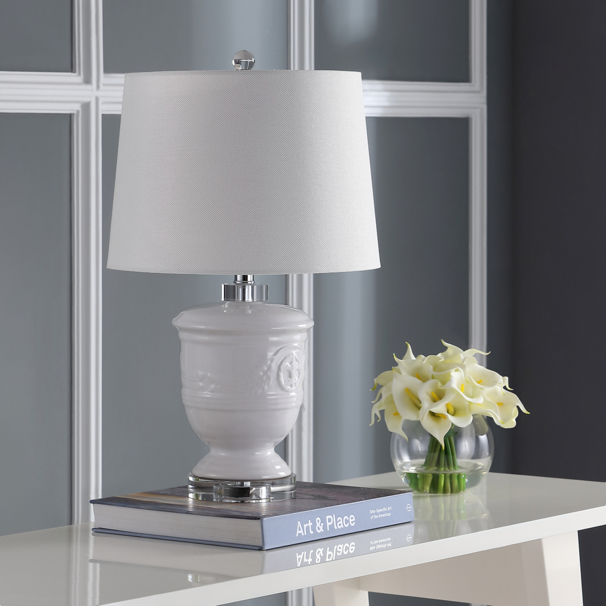 SAFAVIEH Shoal Table Lamp (Set Of 2) , White ,