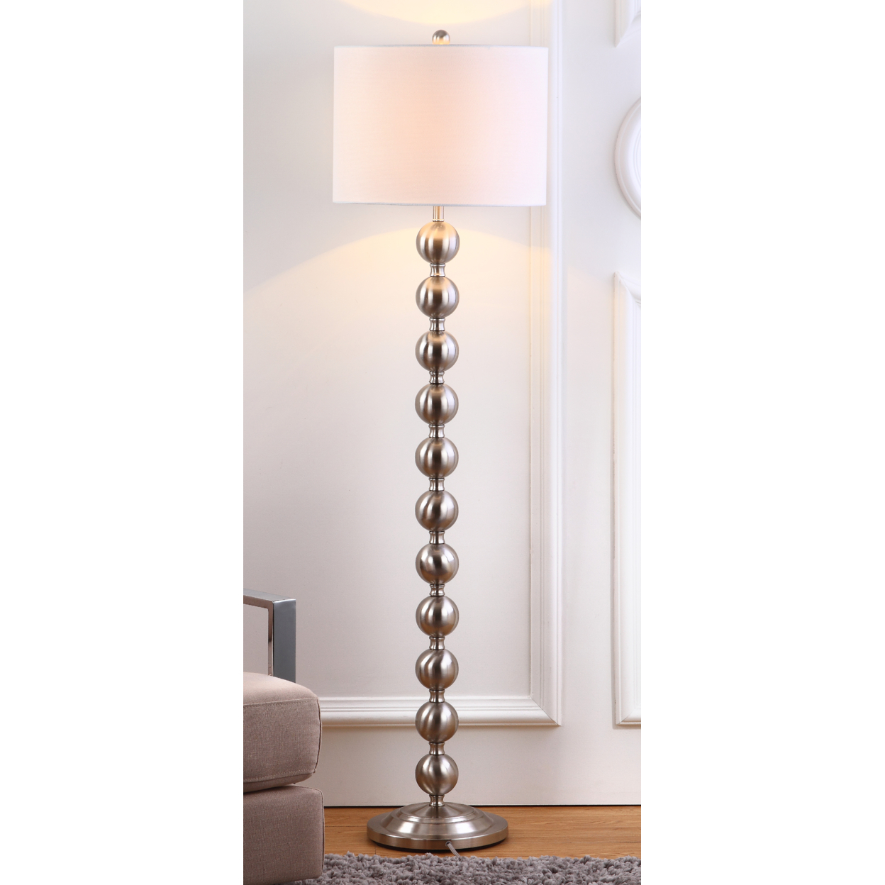 SAFAVIEH Reflections Stacked Ball Floor , Silver ,