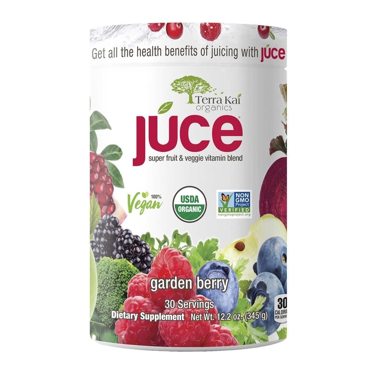 Terra Kai USDA Organic Juce Super Fruit & Veggie Powder, 12.2 Ounces