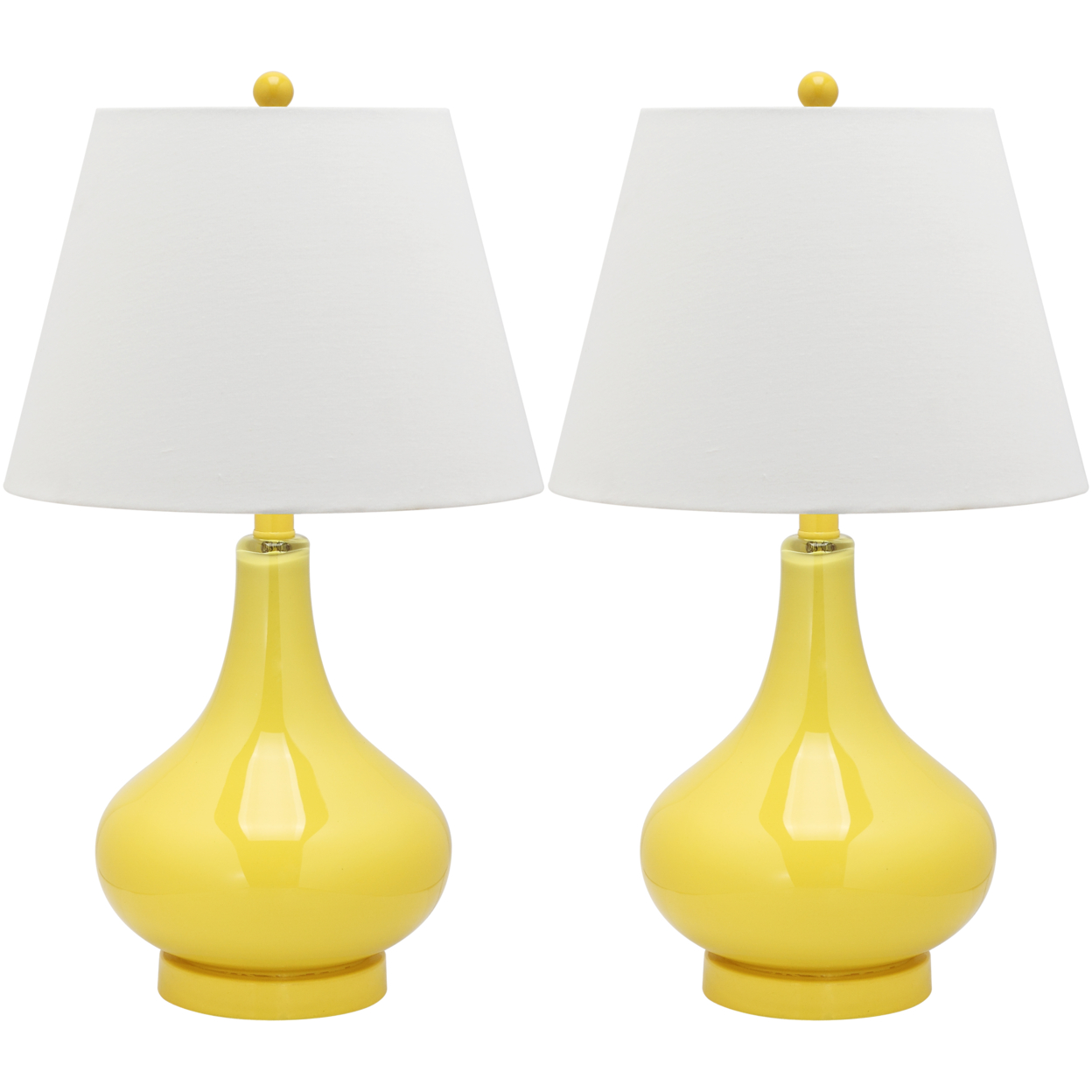 SAFAVIEH Amy Gourd Table Lamp (Set of 2) | Yellow |
