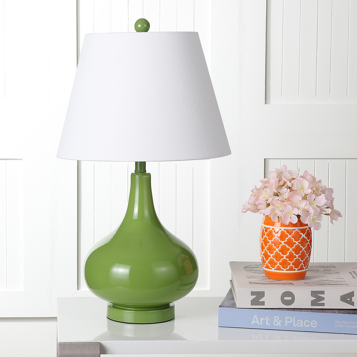 SAFAVIEH Amy Gourd Table Lamp (Set of 2) | Green |