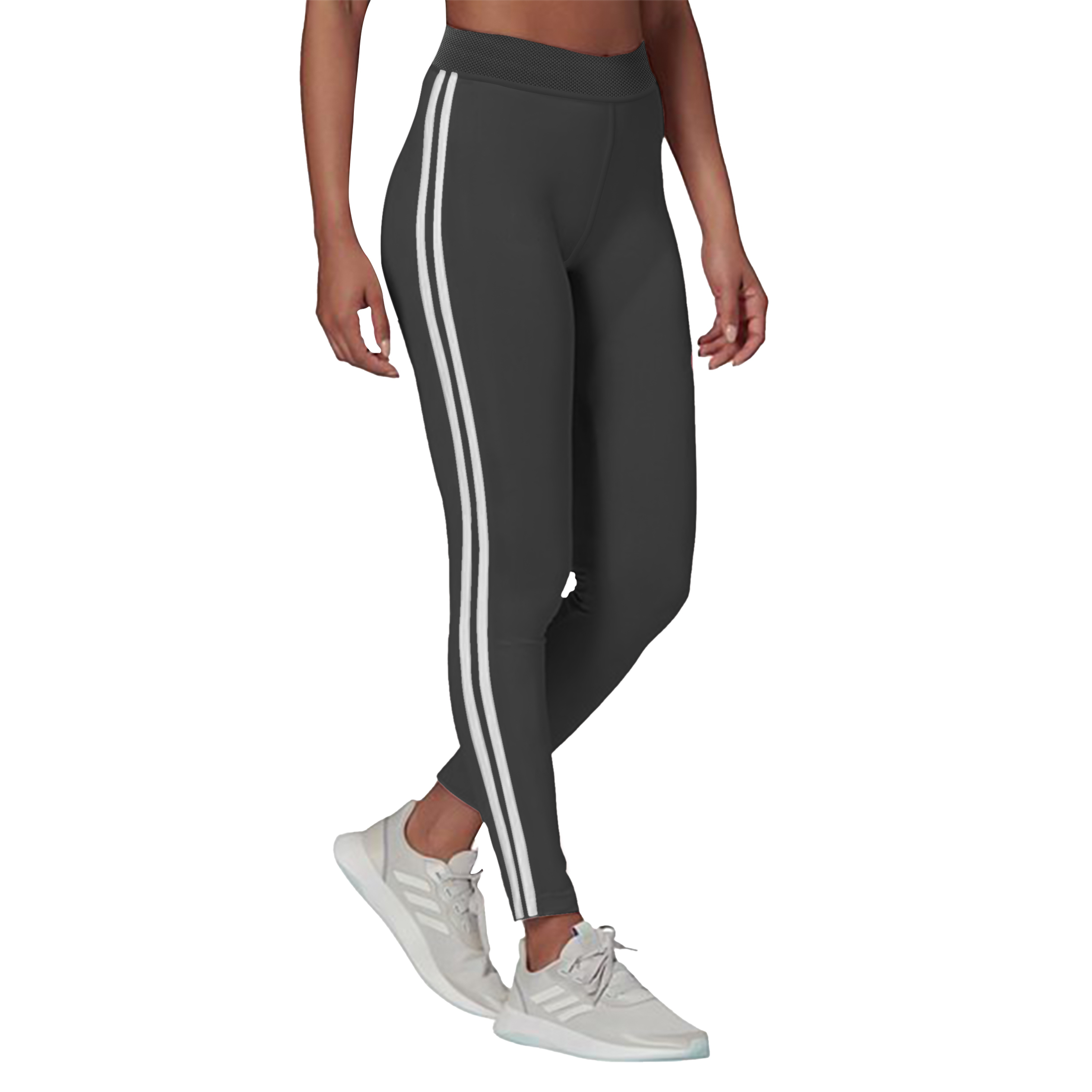3-Pack: Women's Striped Fleece-Lined High Waisted Workout Yoga Leggings - Large/X-Large