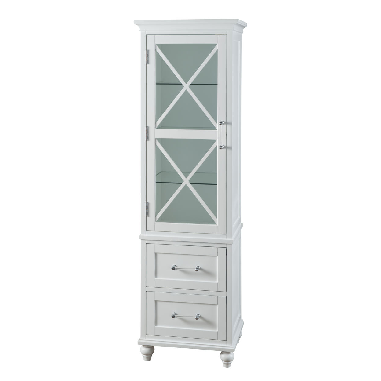 Elegant Home Fashions Wooden Bathroom Cabinet White ELG-634S
