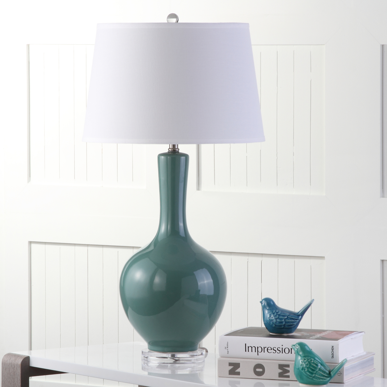 SAFAVIEH Blanche Gourd Lamp (Set of 2) | Teal |