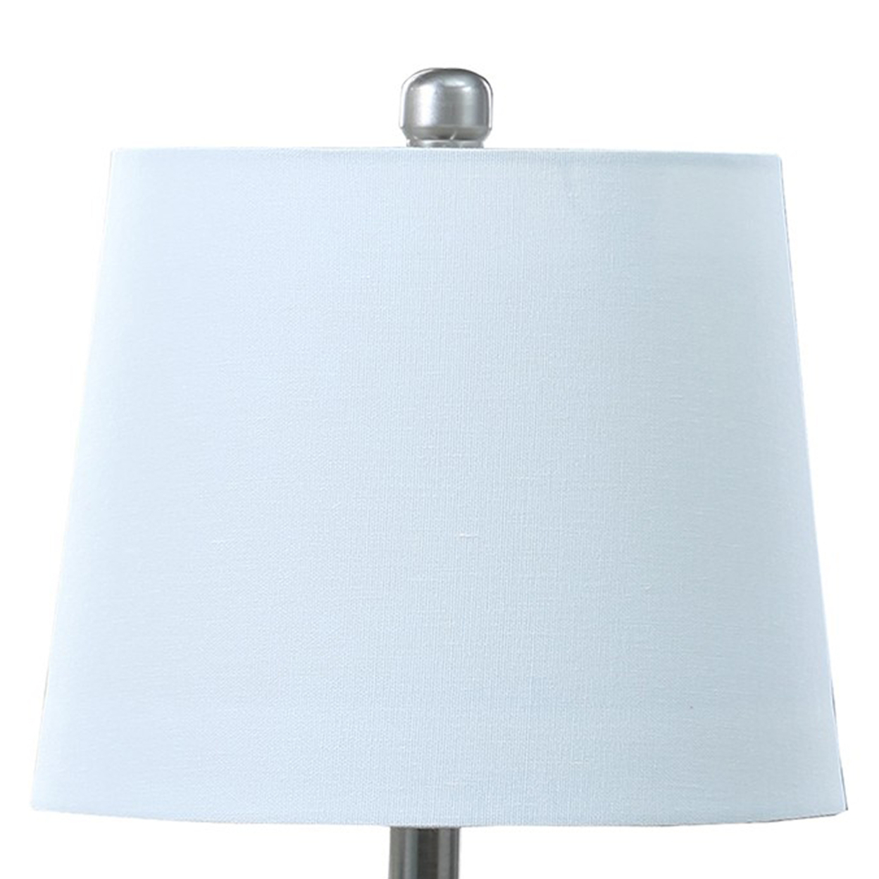 22 Inch Accent Table Lamp, Cactus Designed Body, Metal Base, Blue, White- Saltoro Sherpi