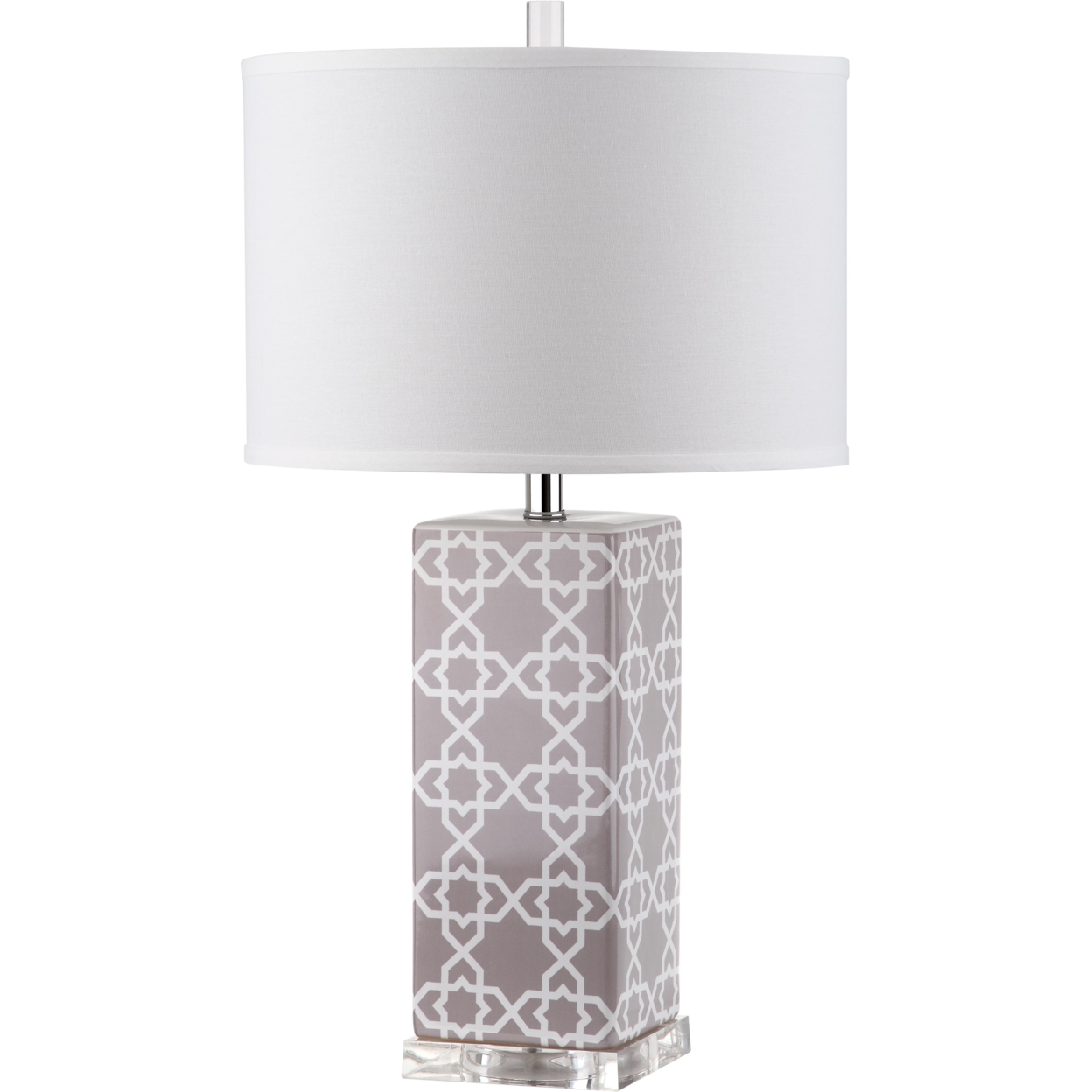 SAFAVIEH Quatrefoil Table Lamp (Set Of 2) , Grey ,