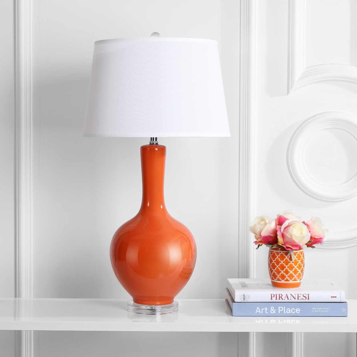 SAFAVIEH Blanche Gourd Lamp (Set of 2) | Orange |