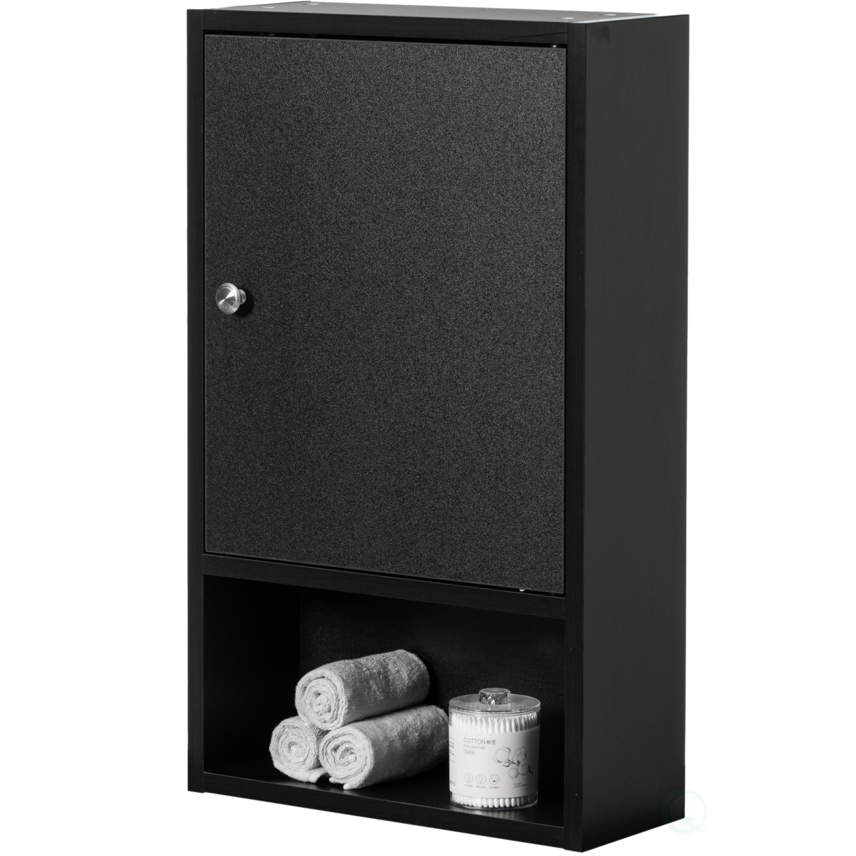 Wall Mount Bathroom Storage Cabinet With Single Door 2 Adjustable Shelves Medicine Organizer Storage Furniture - White