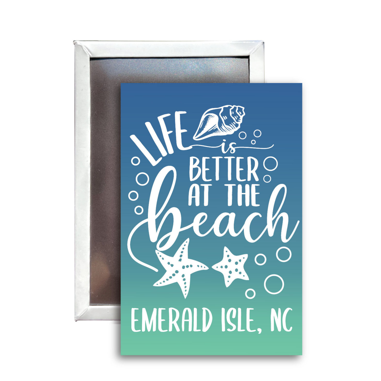 Emerald Isle North Carolina Souvenir Life Is Better At The Beach Design 2.5X3.5 Refrigerator Magnet