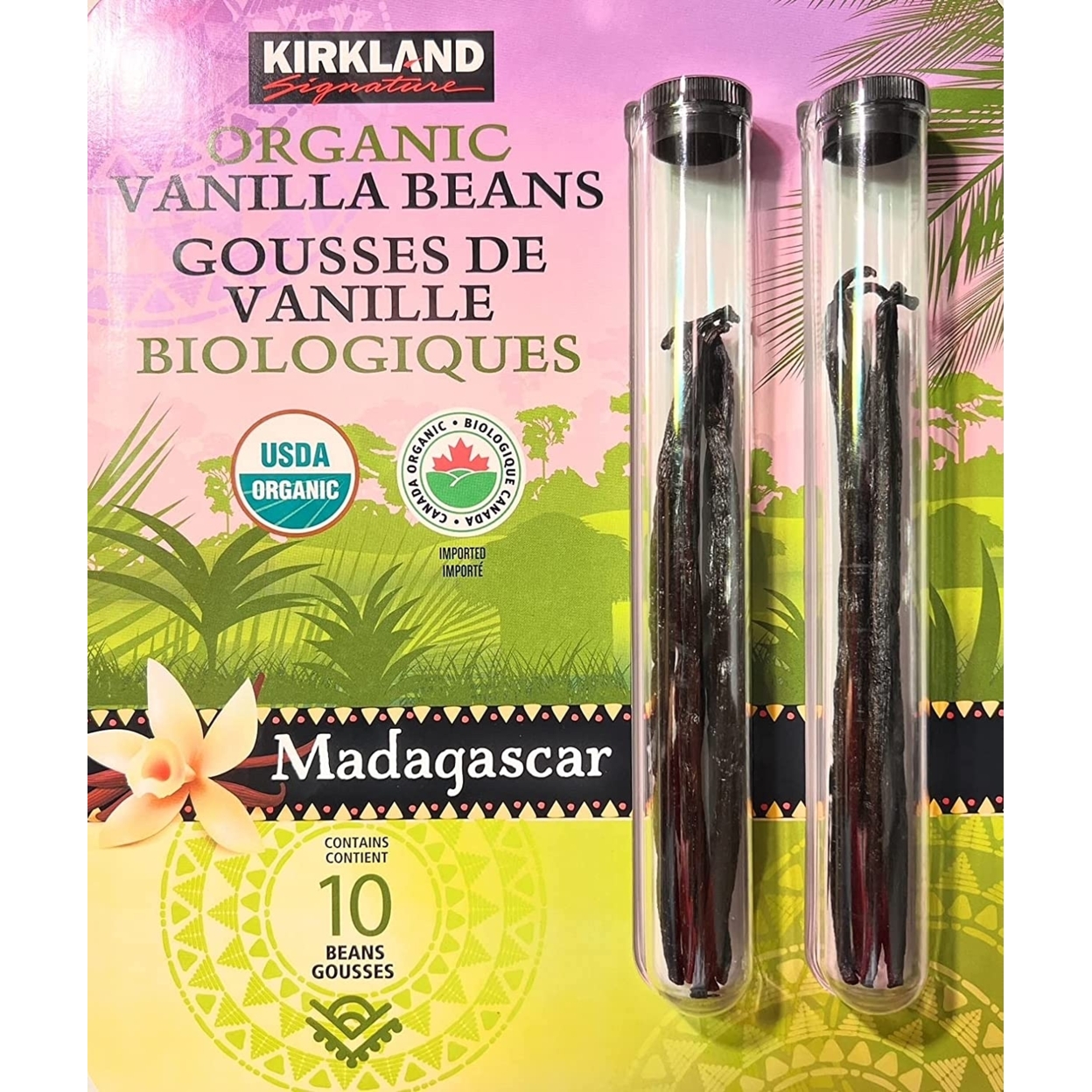 Kirkland Signature Organic Madagascar Vanilla Beans, 10 Count