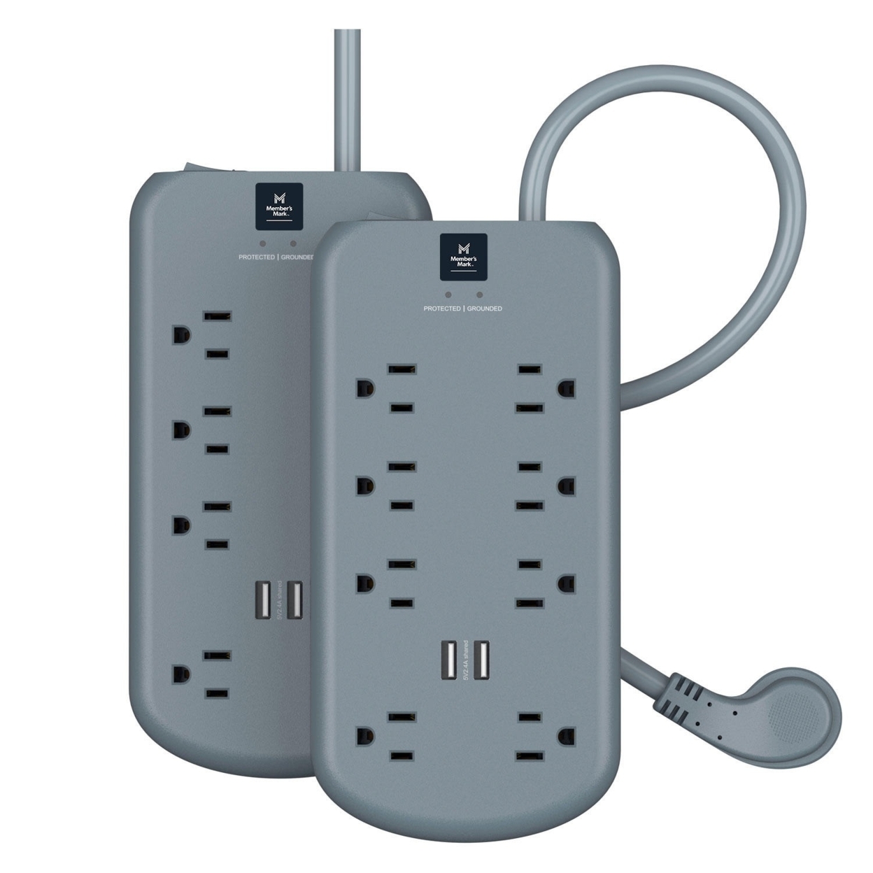 Member's Mark Surge Protector Bundle With USB (2-Pack)