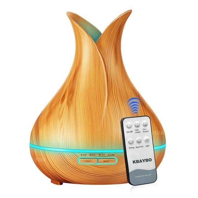Tulip Diffuser Humidifier With Remote Control - Light Wood