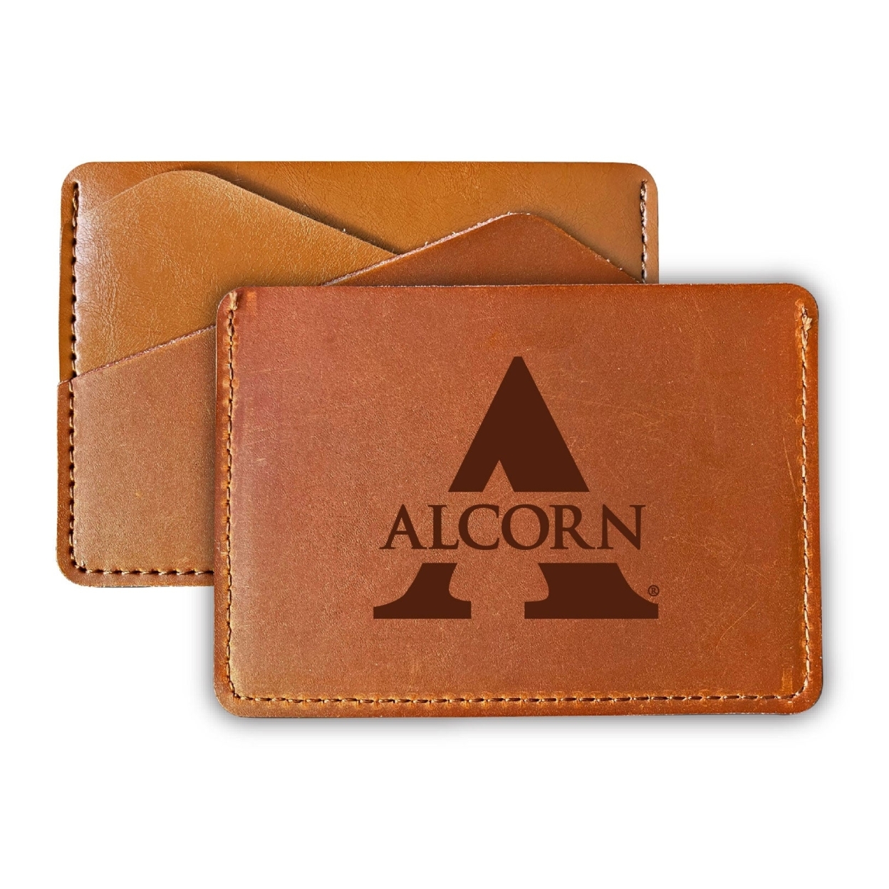 Alcorn State Braves College Leather Card Holder Wallet